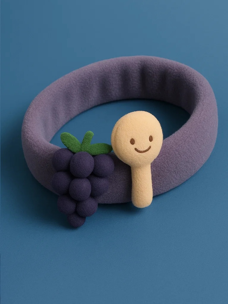 Spoon and Grape Headband for Babies