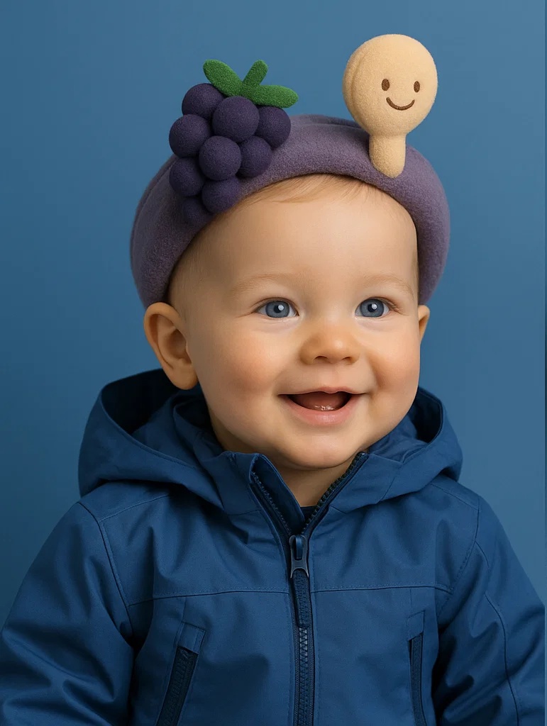 Spoon and Grape Headband for Babies