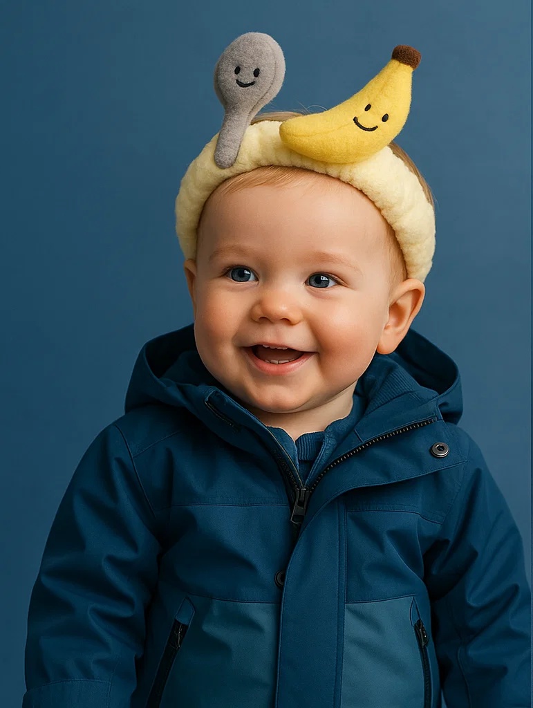 Spoon and Banana Headband for Babies