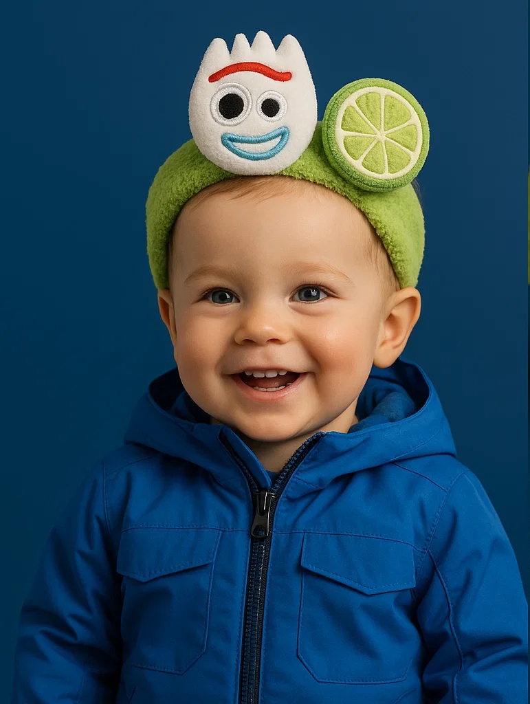 Spoon and Lime Headband for Babies