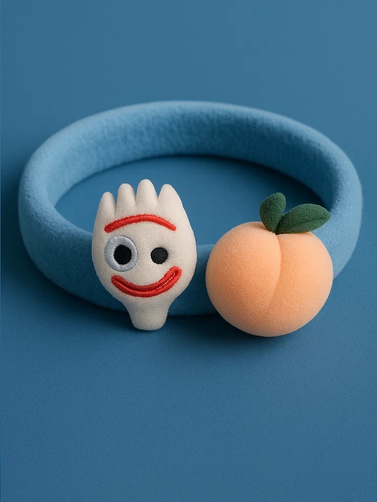 Forky Headband with Peach