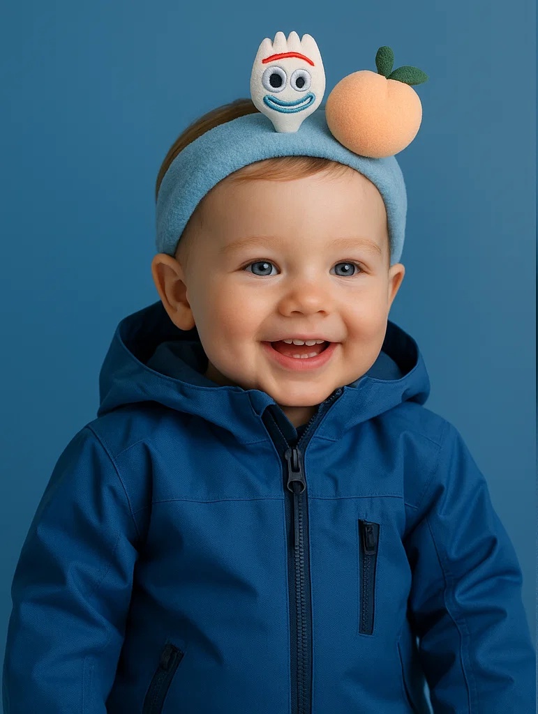 Forky Headband with Peach