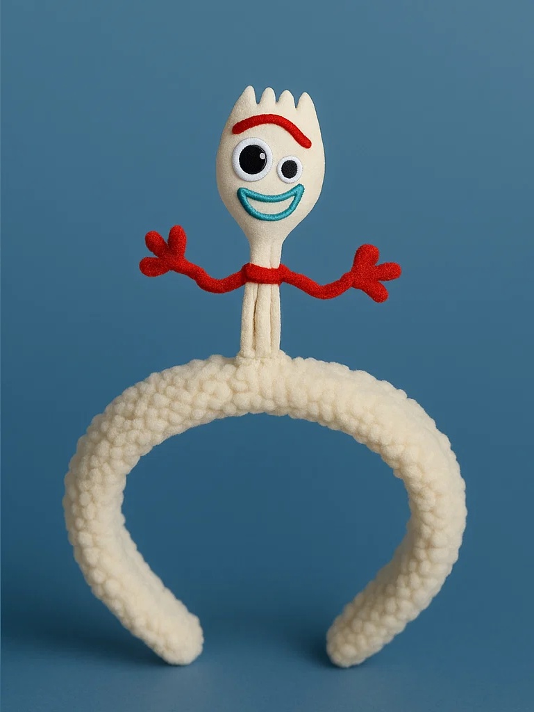 Playful Forky Headband with Raised Arms for Babies