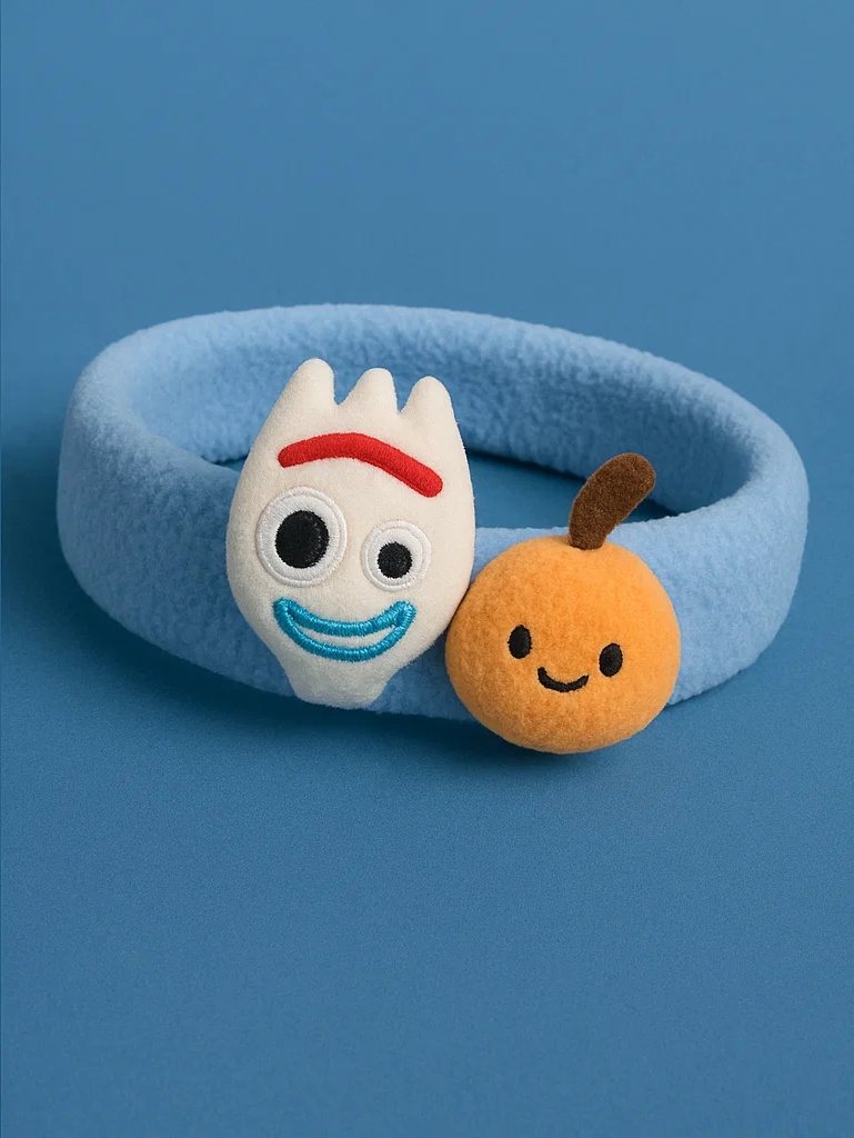 Bright and Fun Forky Headband with a Playful Orange Design