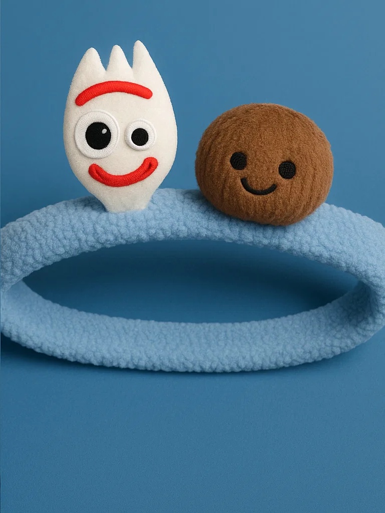 Adorable Forky Headband with a Tasty Brown Cookie for Babies