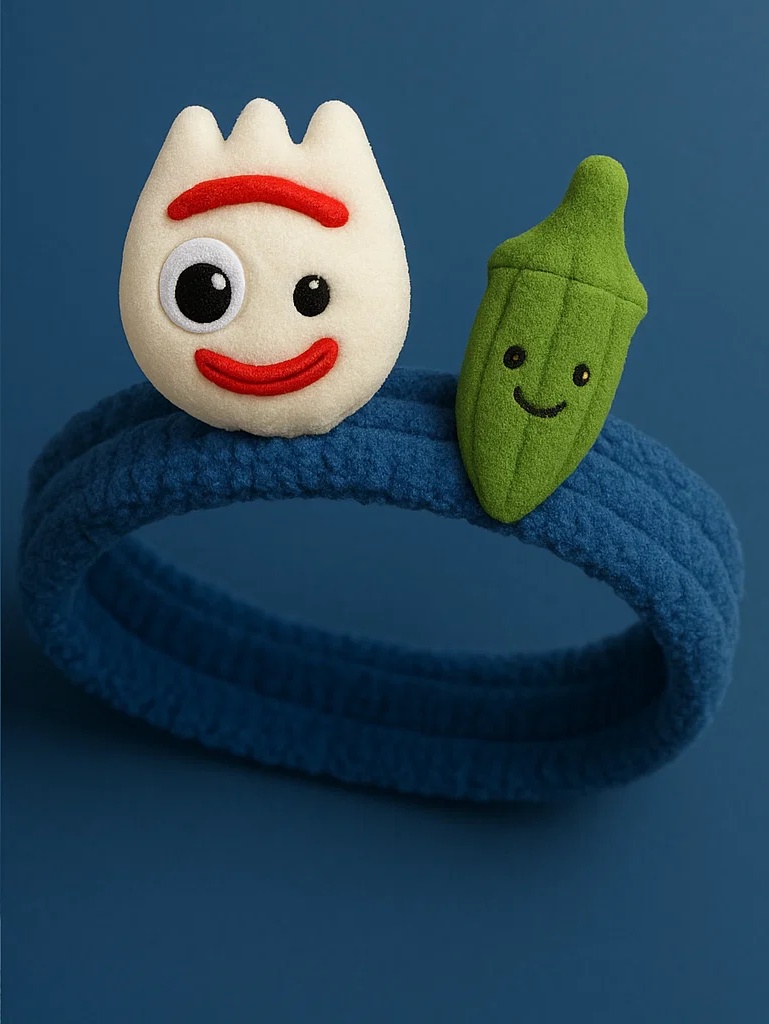 Nature-Inspired Forky Headband with Green Leaf for Babies