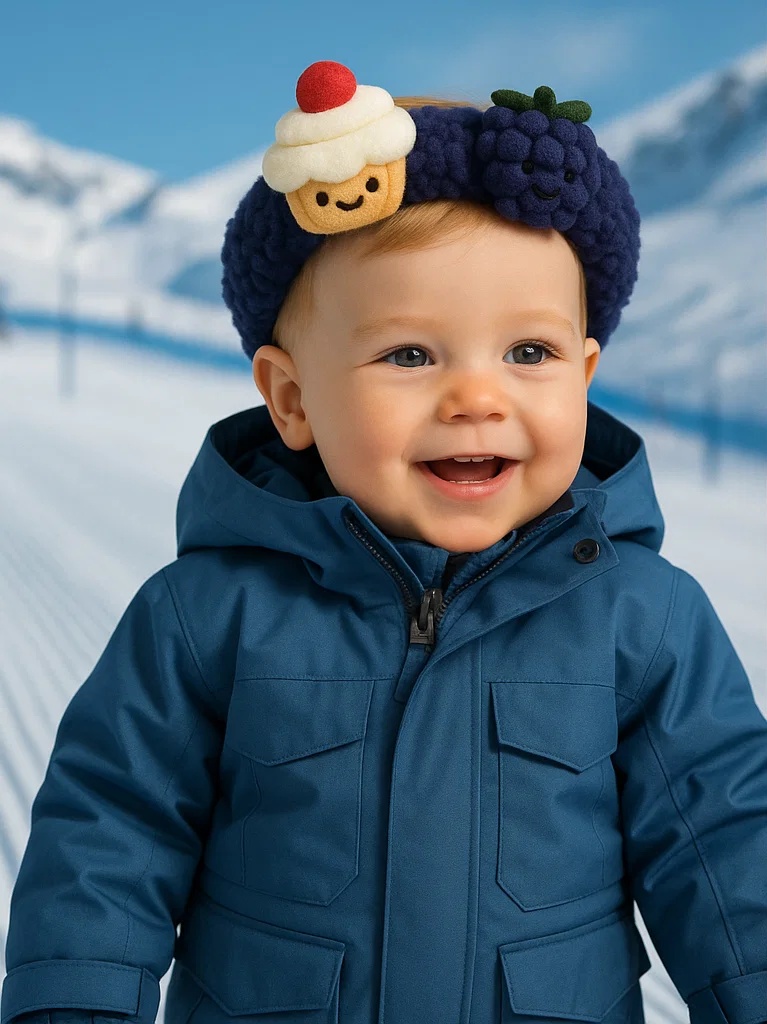 Forky Headband with Cupcake and Blackberry for Babies