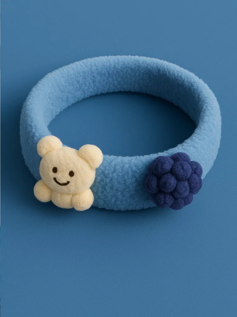 Forky Headband with Teddy Bear and Blackberry for Babies