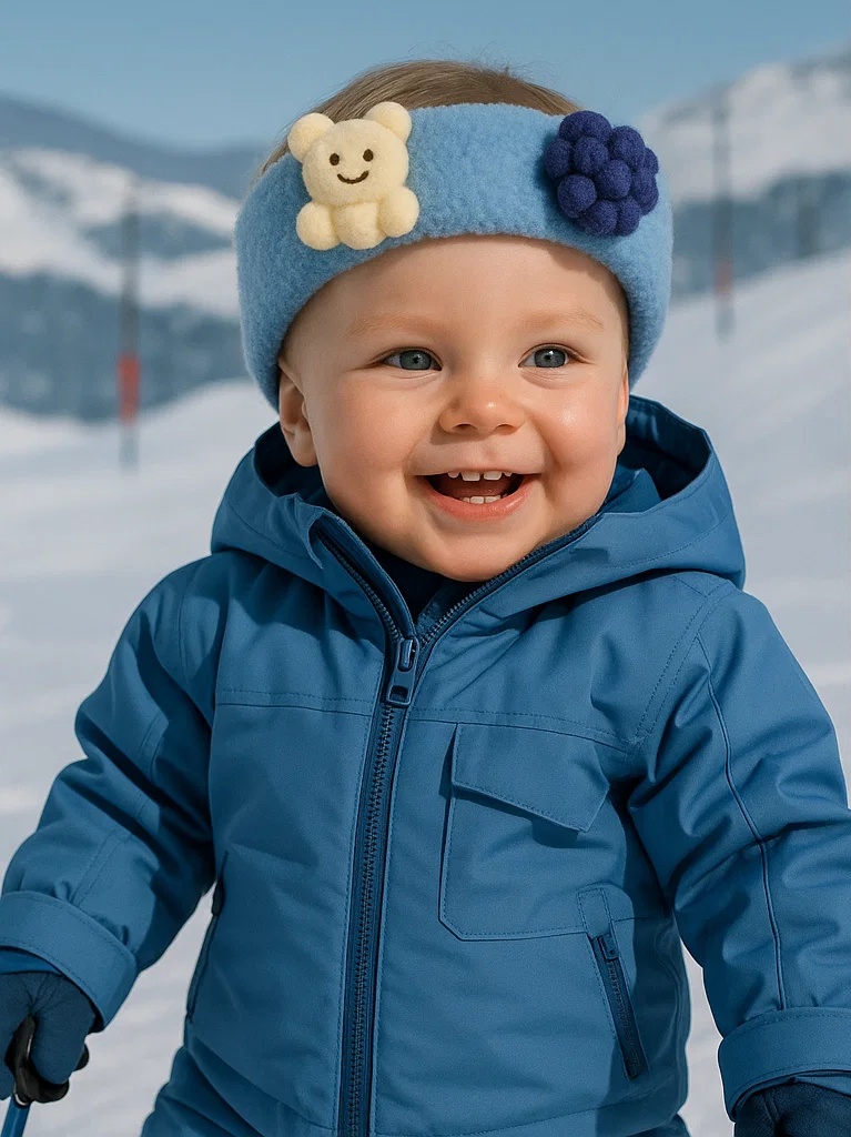 Forky Headband with Teddy Bear and Blackberry for Babies