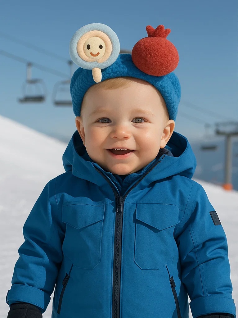 Forky Headband with Lollipop and Pomegranate for Babies