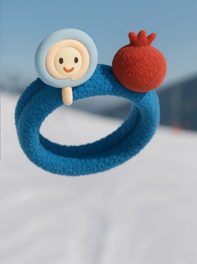 Forky Headband with Lollipop and Pomegranate for Babies