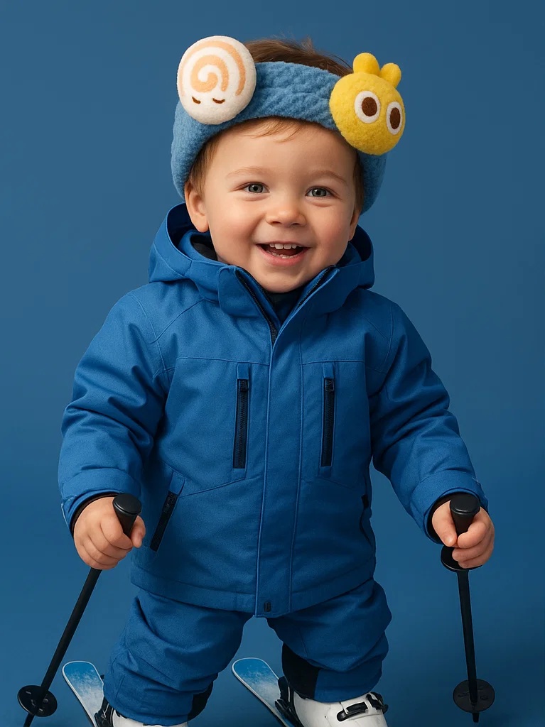 Forky Headband with Snail and Yellow Butterfly for Babies