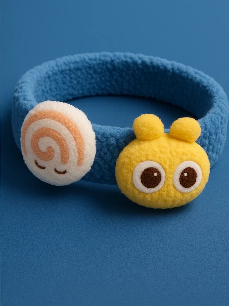 Forky Headband with Snail and Yellow Butterfly for Babies