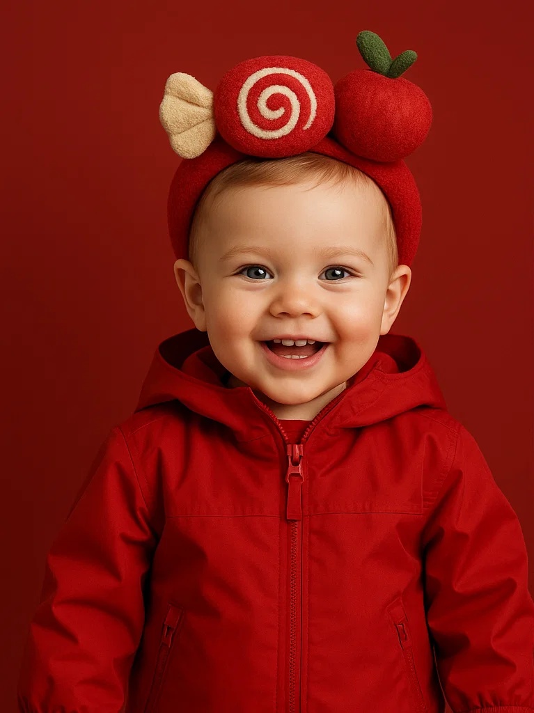 Lollipop and Apple Baby Headband
