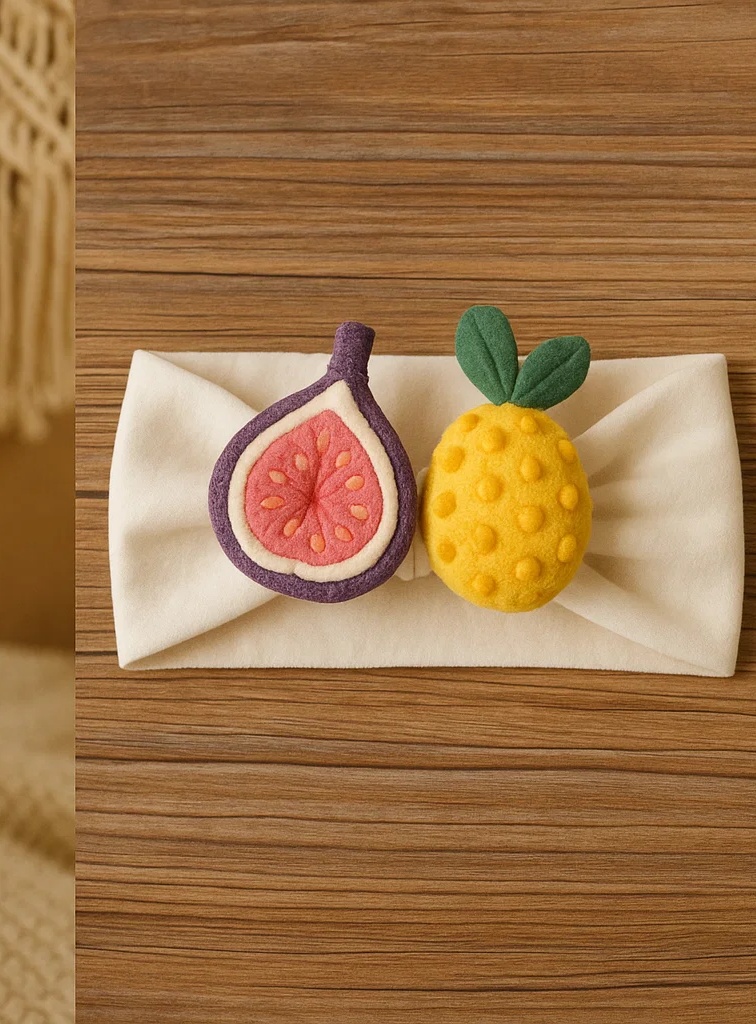 Tropical Vibes on Your Baby’s Head – Fig and Pineapple Plush Baby Headband!