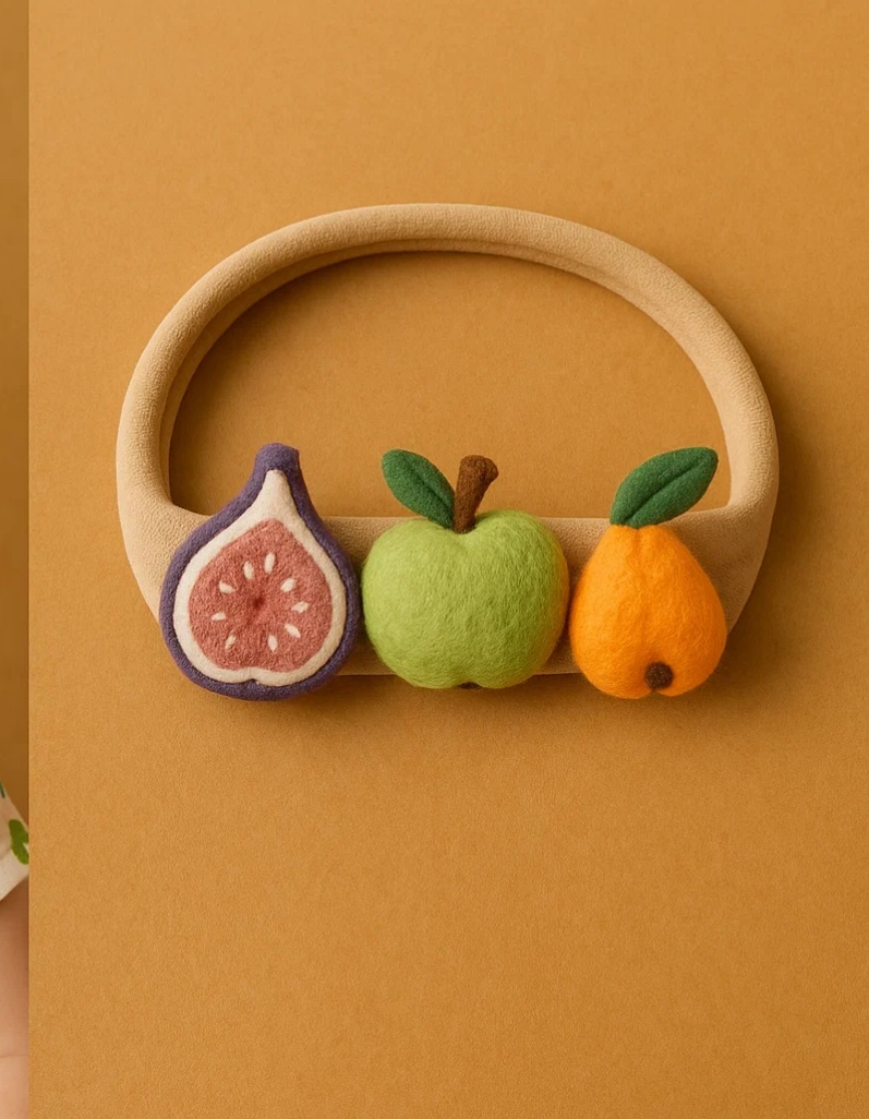 Fruit Festival on Your Baby’s Head – Fig, Green Apple, and Loquat Plush Baby Headband!
