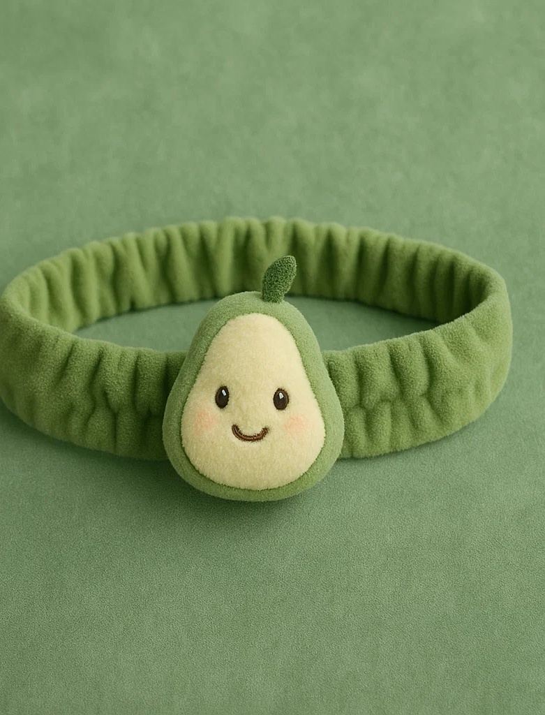 Cute Avocado-Themed Soft Baby Headband