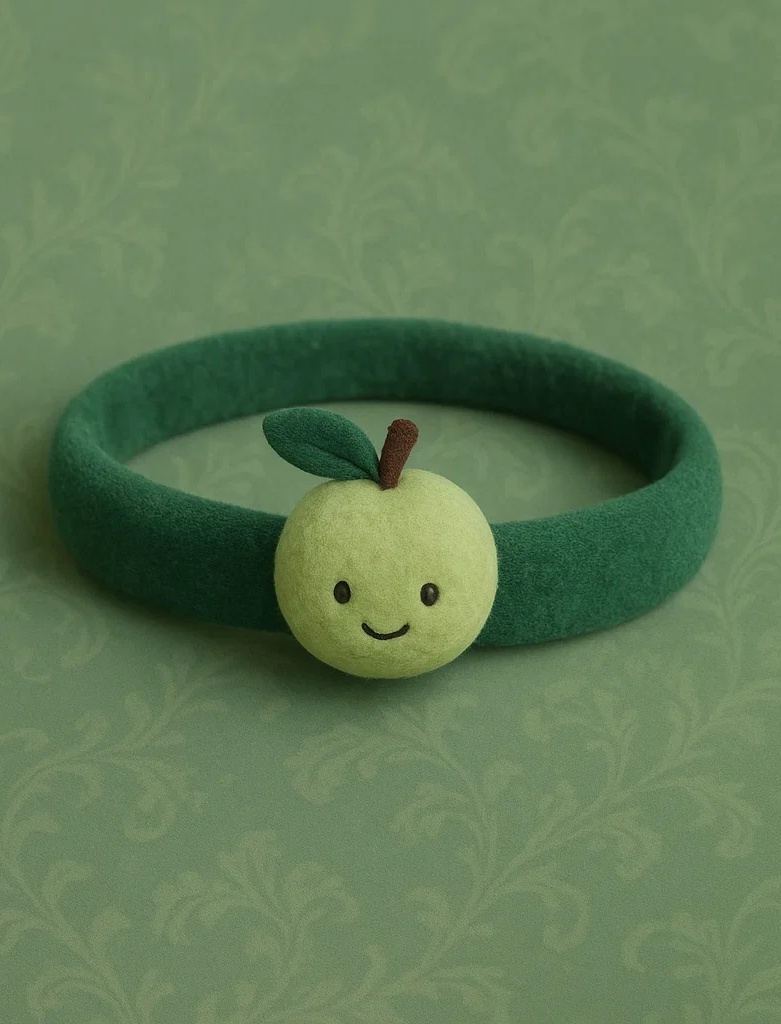 Lindo diadema de bebé con tema de manzana
