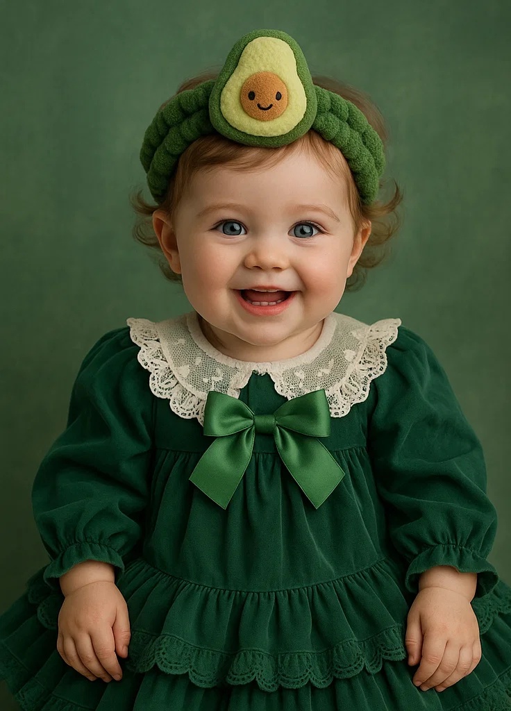 Lovely Avocado Headband for Baby Girls