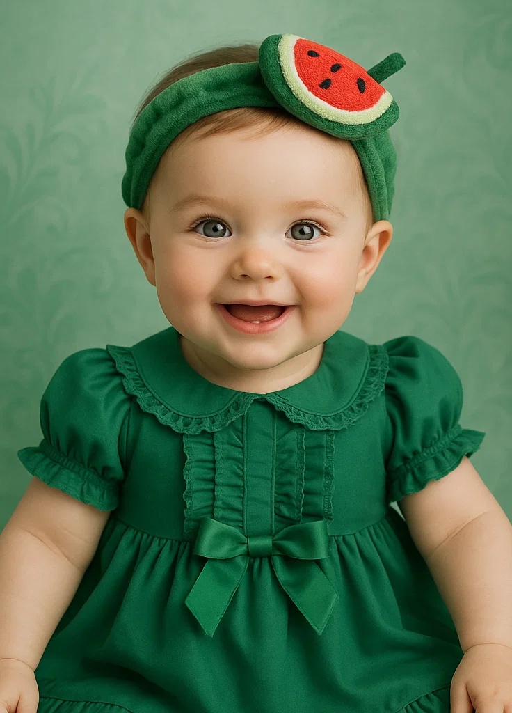 Watermelon-Themed Baby Headband for Girls