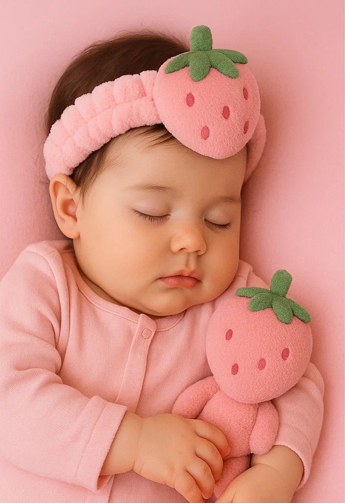 Strawberry Baby Headband - Soft Plush