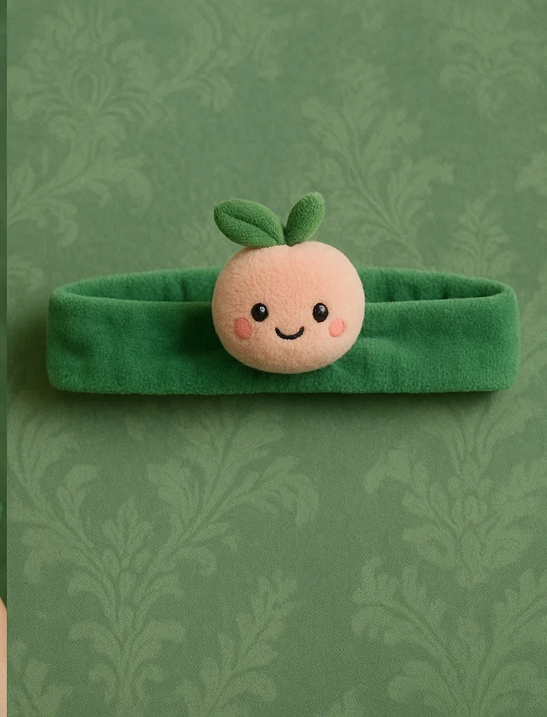 Peach-Themed Baby Headband