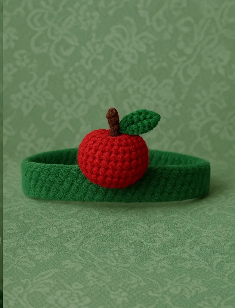 Conjunto de Vestido Verde para Bebê com Faixa de Cabelo de Maçã