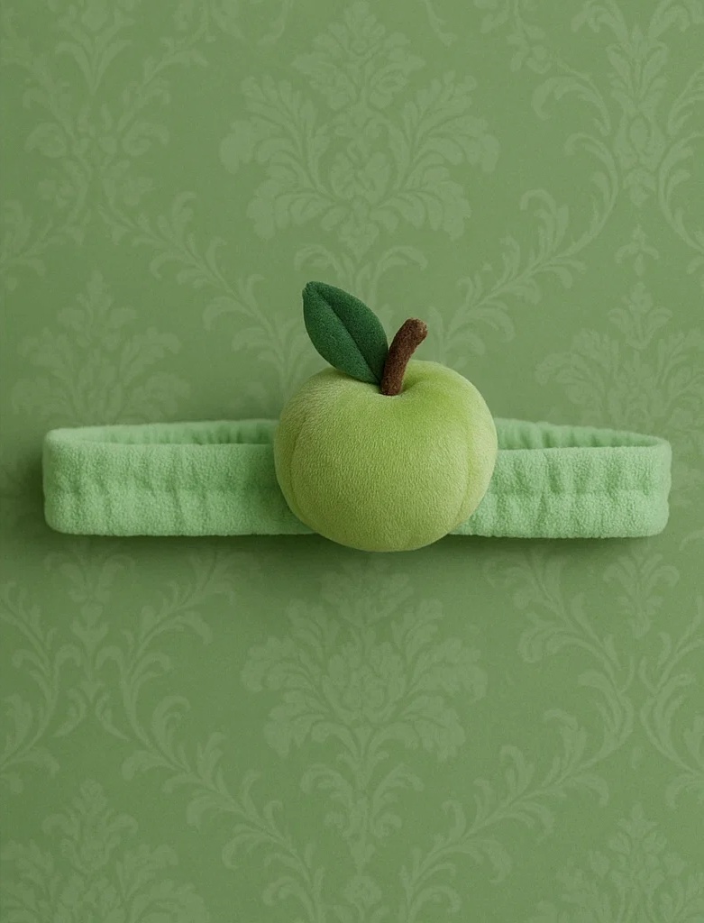 Vestido Verde para Bebé con Diadema de Manzana Verde
