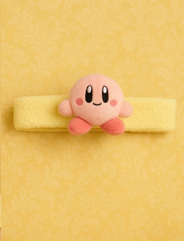 Adorable Kirby-Themed Soft Baby Headband for Cute Baby Outfits