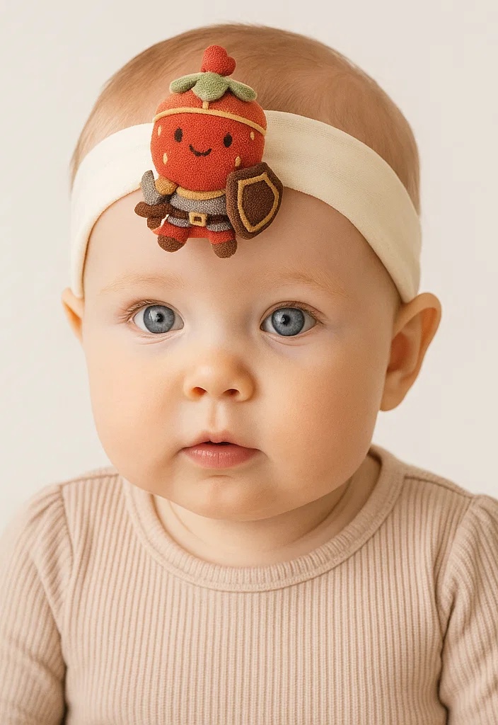 Apple Baby Headband with Doll