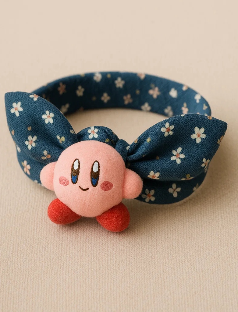 Star Kirby dětský čelenka s brýlemi a kostkovanou sukýnkou