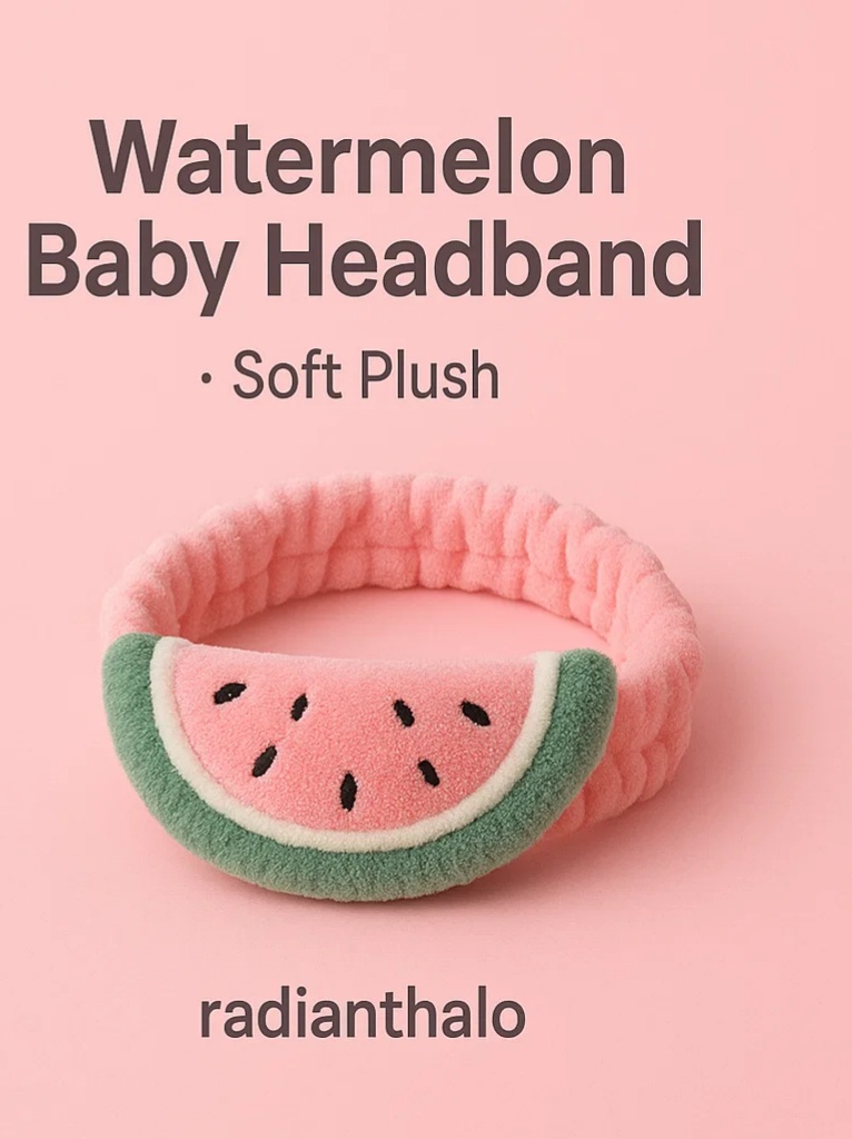 Watermelon Baby Headband - Soft Plush