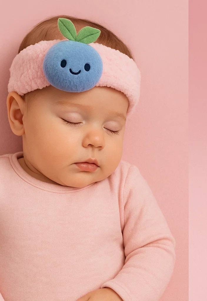 Blueberry Baby Headband - Soft Plush