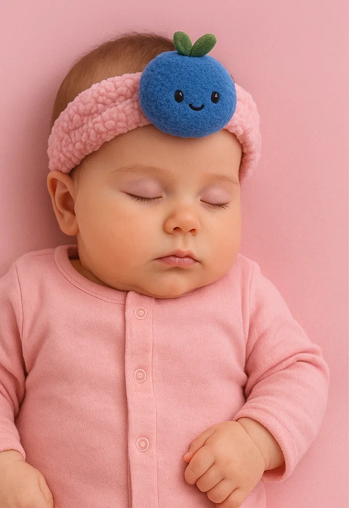 Blueberry Baby Headband - Soft Plush