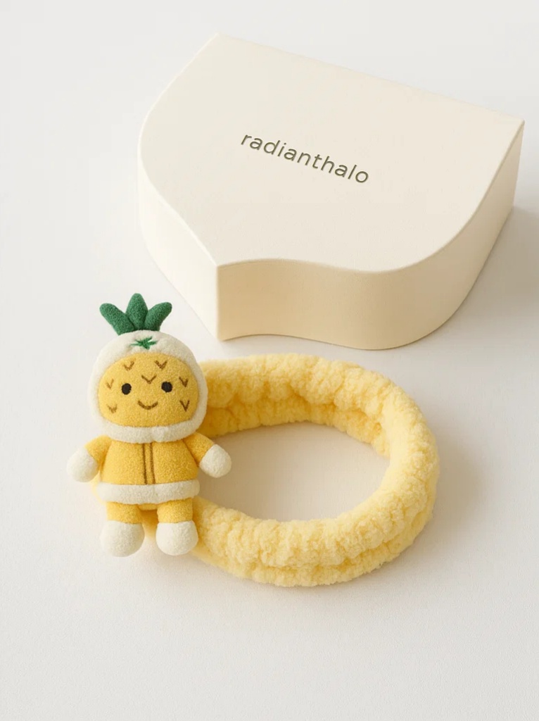 Pineapple Baby Headband with Doll