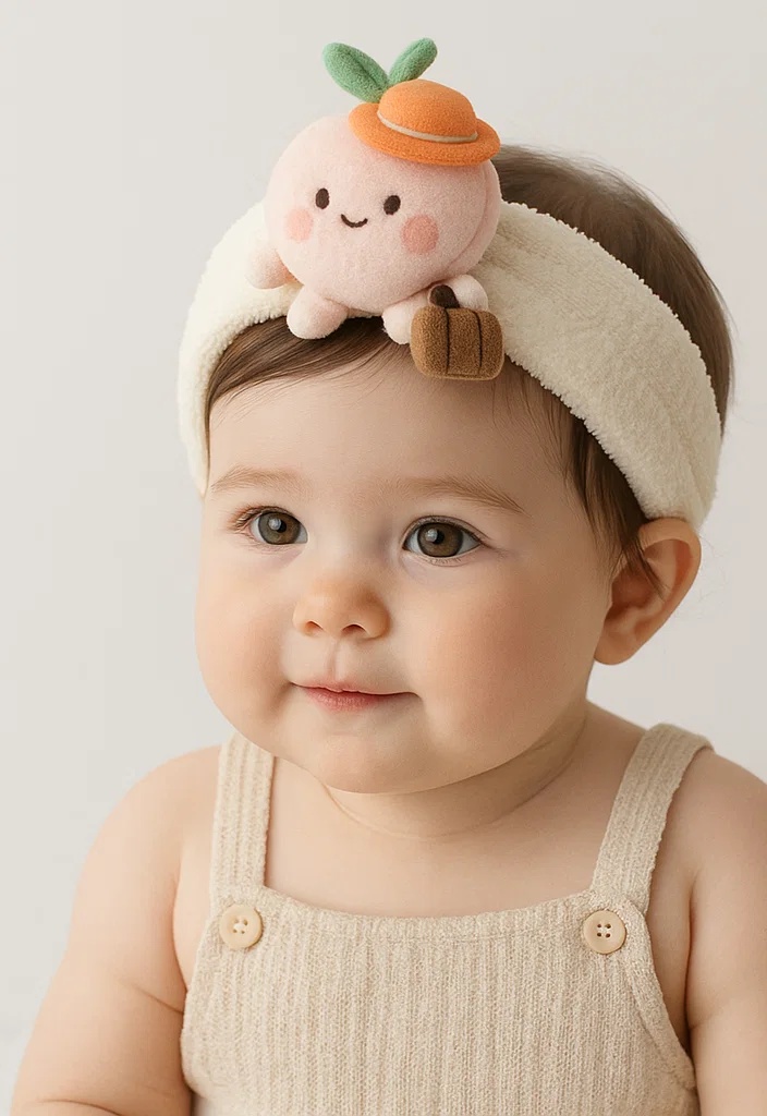 Orange Baby Headband with Swim Gear
