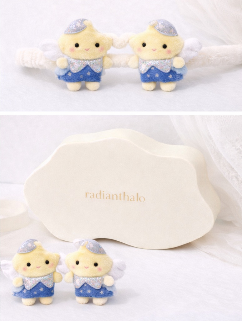 Removable Cartoon Soft Baby Headband with Cute Plush Character for Photos