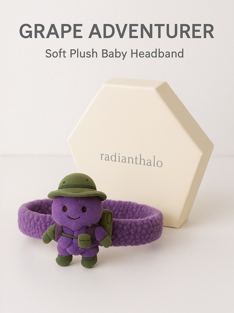 Soft Baby Headbands with Removable Plush Toys for Baby Photography and Events