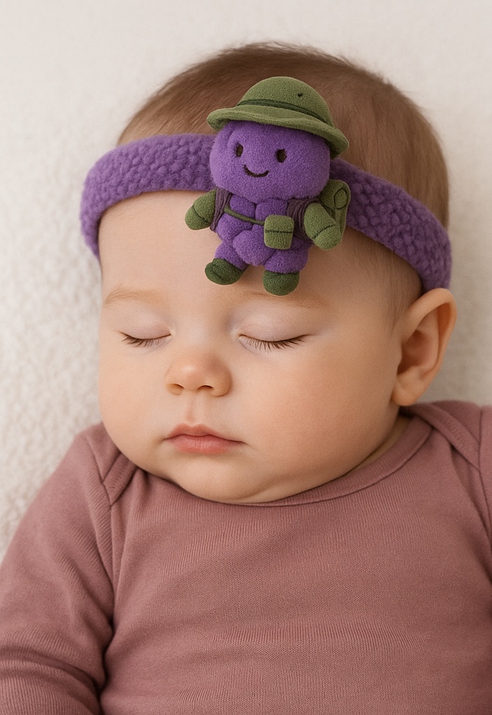 Soft Baby Headbands with Removable Plush Toys for Baby Photography and Events