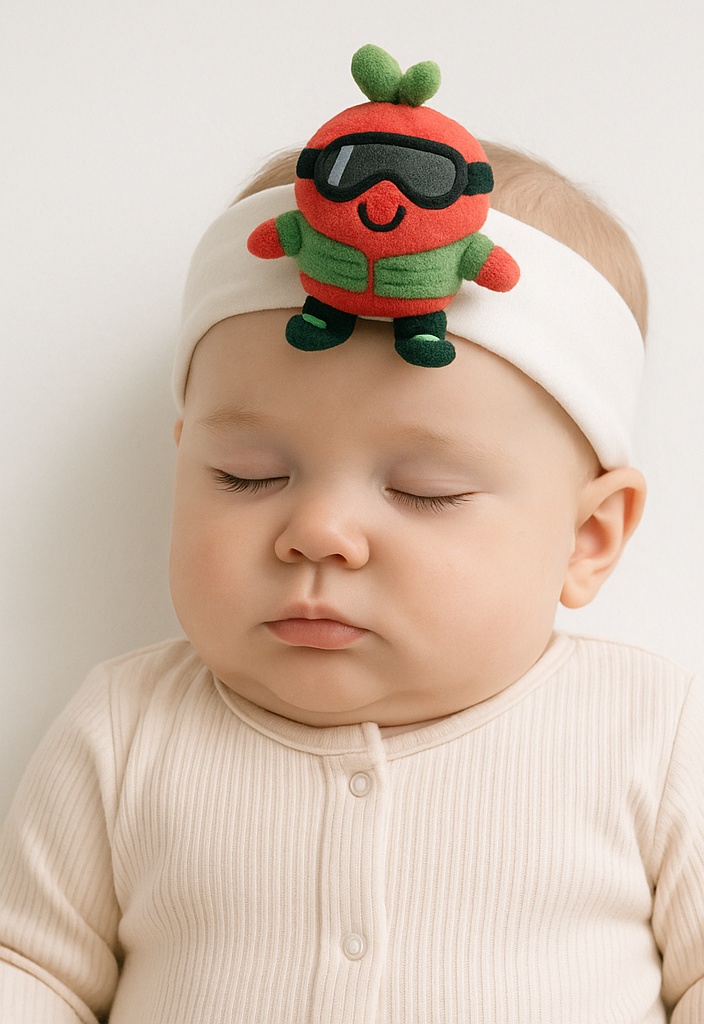 Faixas suaves para bebês com brinquedos removíveis para fotos
