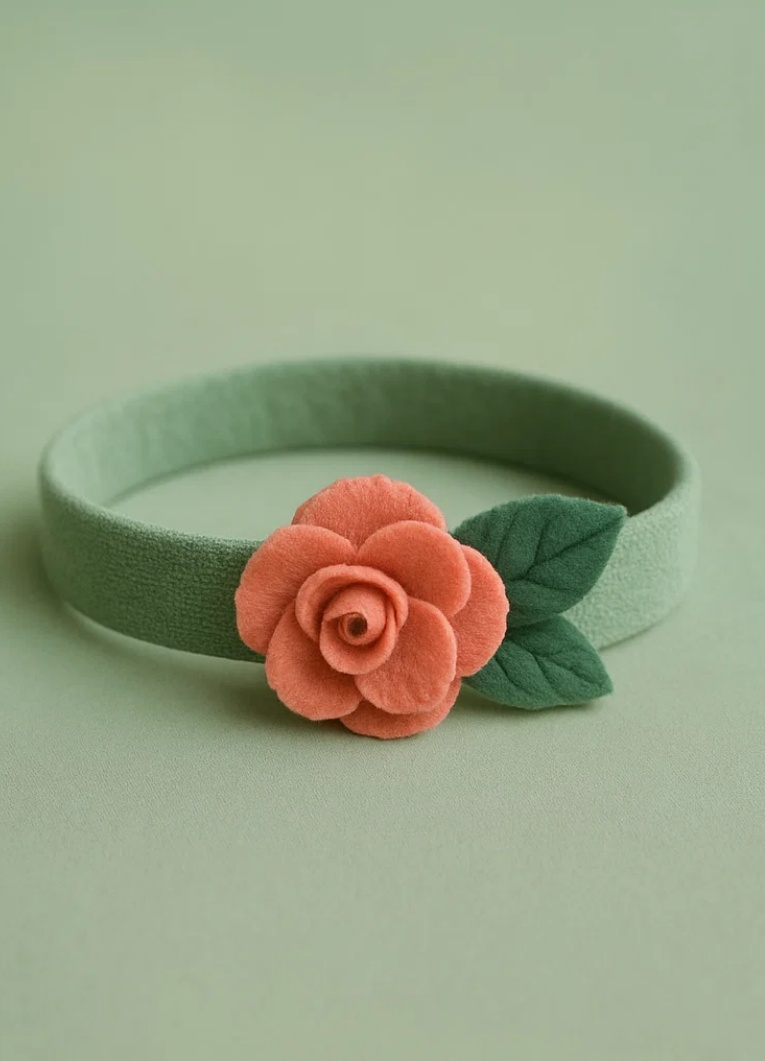 Bandeau pour bébé avec poupée fleur, idéal pour les photos et les fêtes