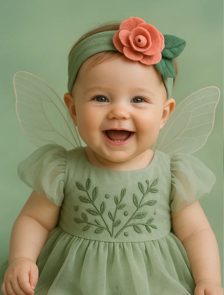 Bandeau pour bébé avec poupée fleur, idéal pour les photos et les fêtes