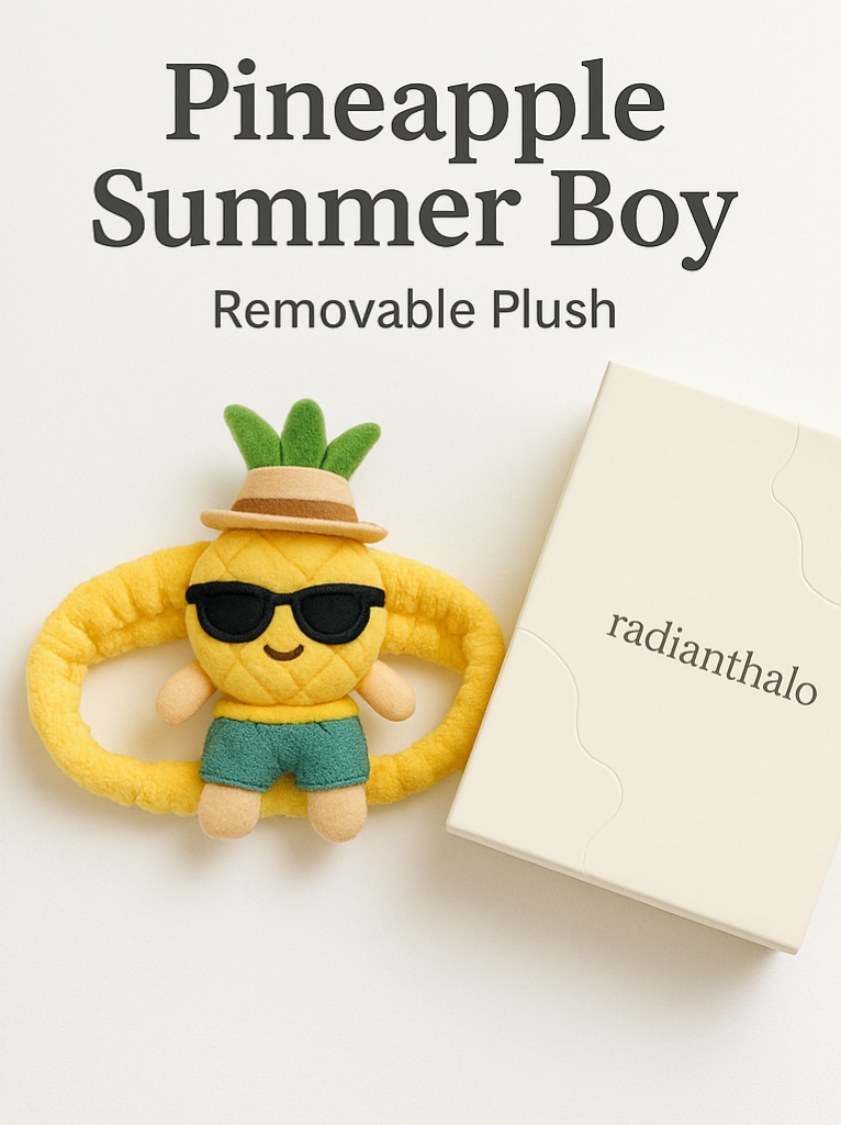 Bright Pineapple Baby Headband – Soft Plush Tropical Hair Accessory