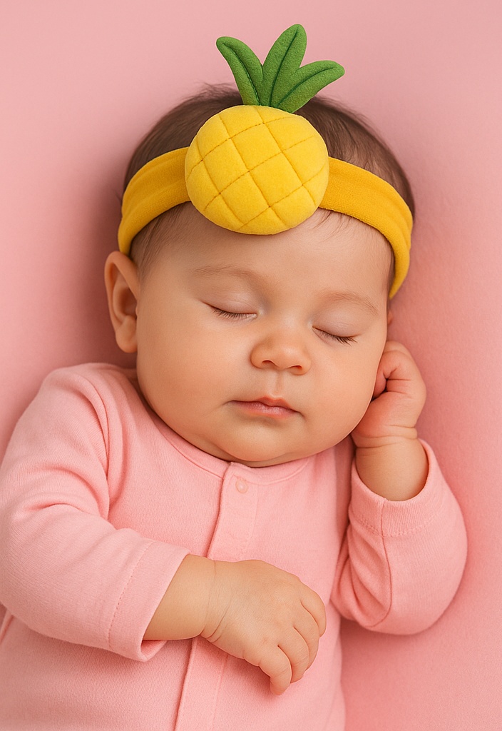 Pineapple Sunglasses Baby Headband – Cool Plush Fruit Hairband