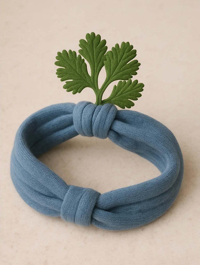 Leaf Baby Headband with Green Details