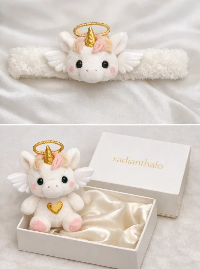 Unicorn Baby Headband with Halo for Magical Baby Photos