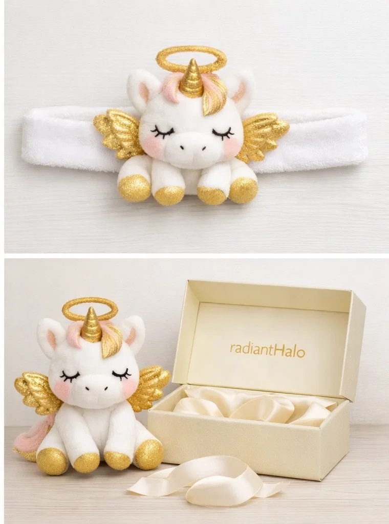 Cute Unicorn Baby Headband with Wings for Dreamy Photos