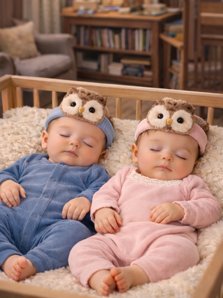 Cute Owl Plush Baby Headband – Soft Stretch Newborn Photo Prop Infant Headwrap