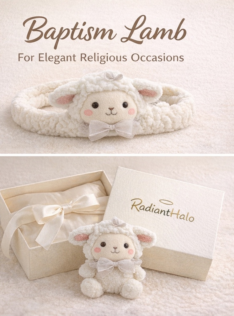 Lamb Baby Headband with Bow for Precious Baby Photos