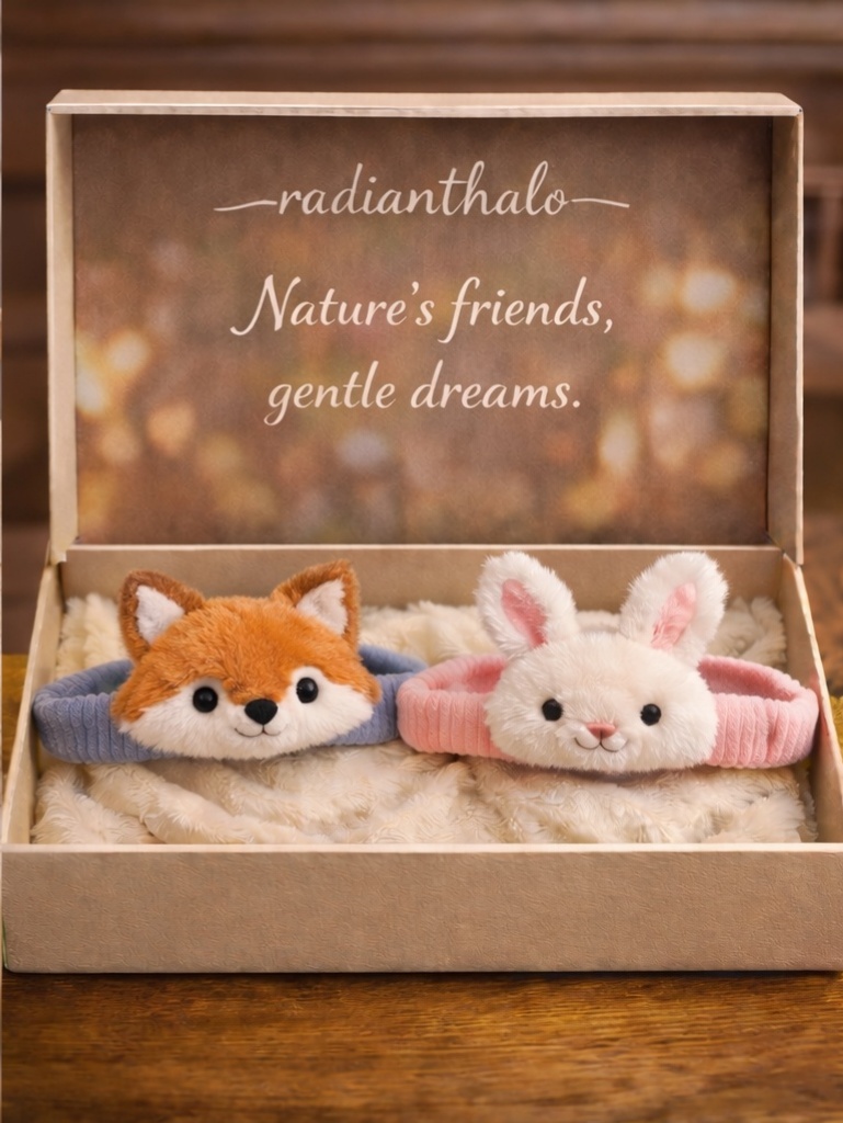 Soft Bunny Plush Baby Headband – Stretch Knit Newborn Daily Wear Hair Accessory